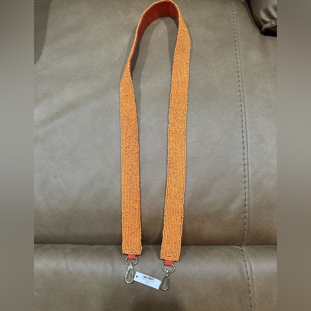Orange Beaded Strap